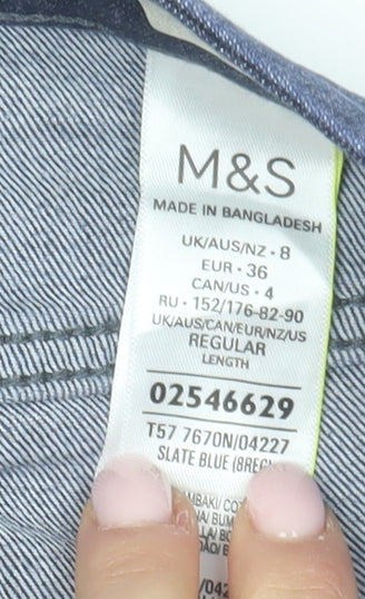 Marks and Spencer Women's Blue Straight Jeans Size 8