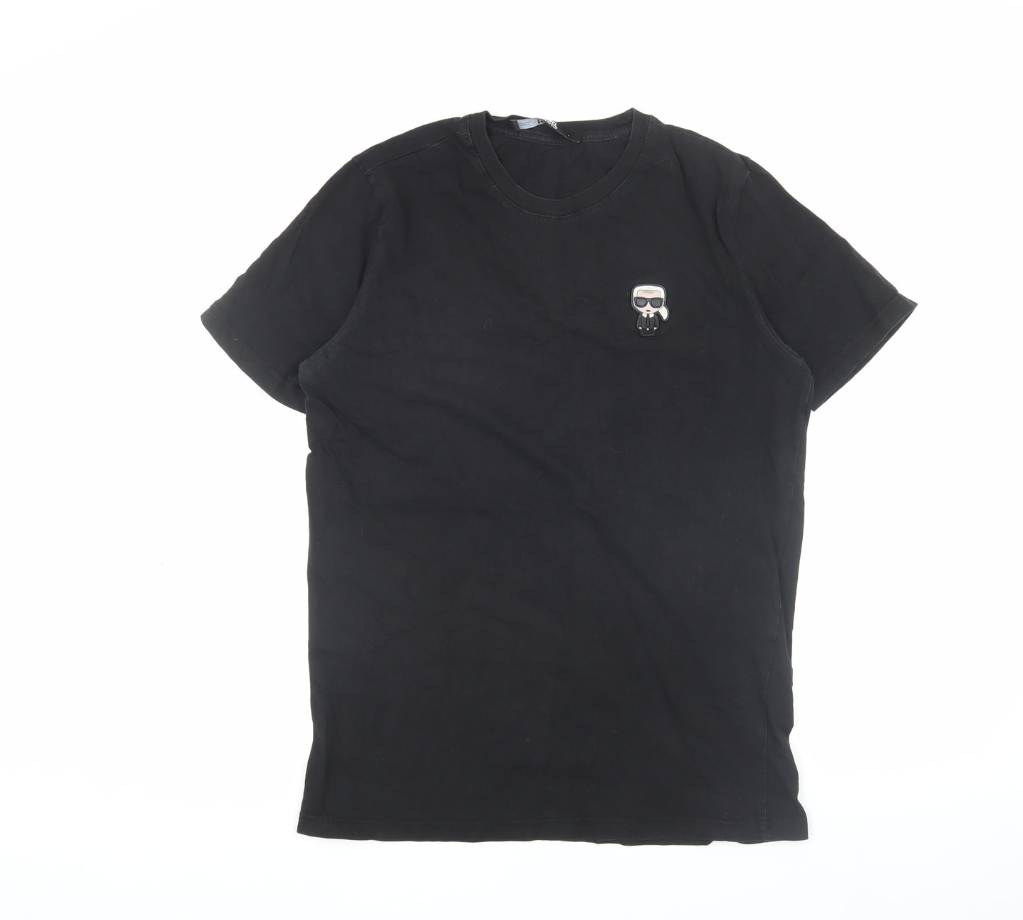 Karl Lagerfeld Men's Black Cotton T-Shirt