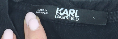 Karl Lagerfeld Men's Black Cotton T-Shirt