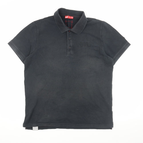 Puma Men’s Black Polo Shirt L Casual
