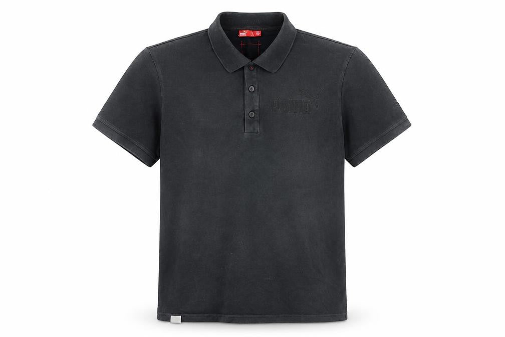 Front view of Puma Men’s Black Polo Shirt L Casual