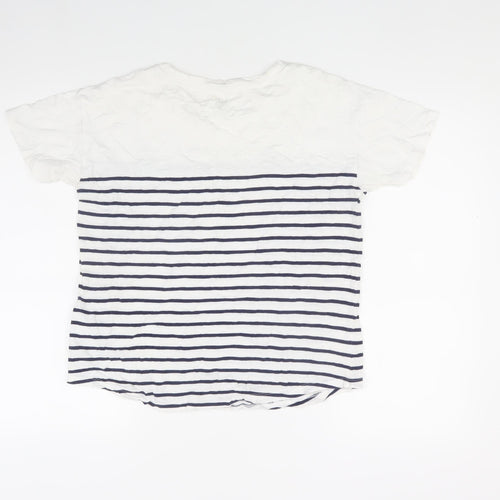 GAP Women's White Striped T-Shirt, Size S