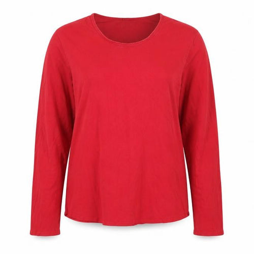 GAP Unisex Red Long Sleeve Slim Fit T-Shirt