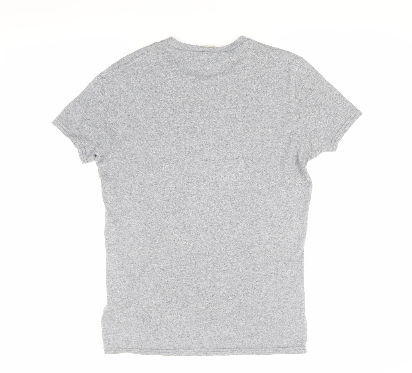 Hollister Men's Grey Logo Crew Neck T-Shirt S