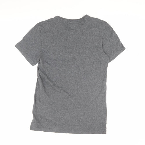 Adidas Men's Grey T-Shirt, Small, Graphic Logo, Cotton