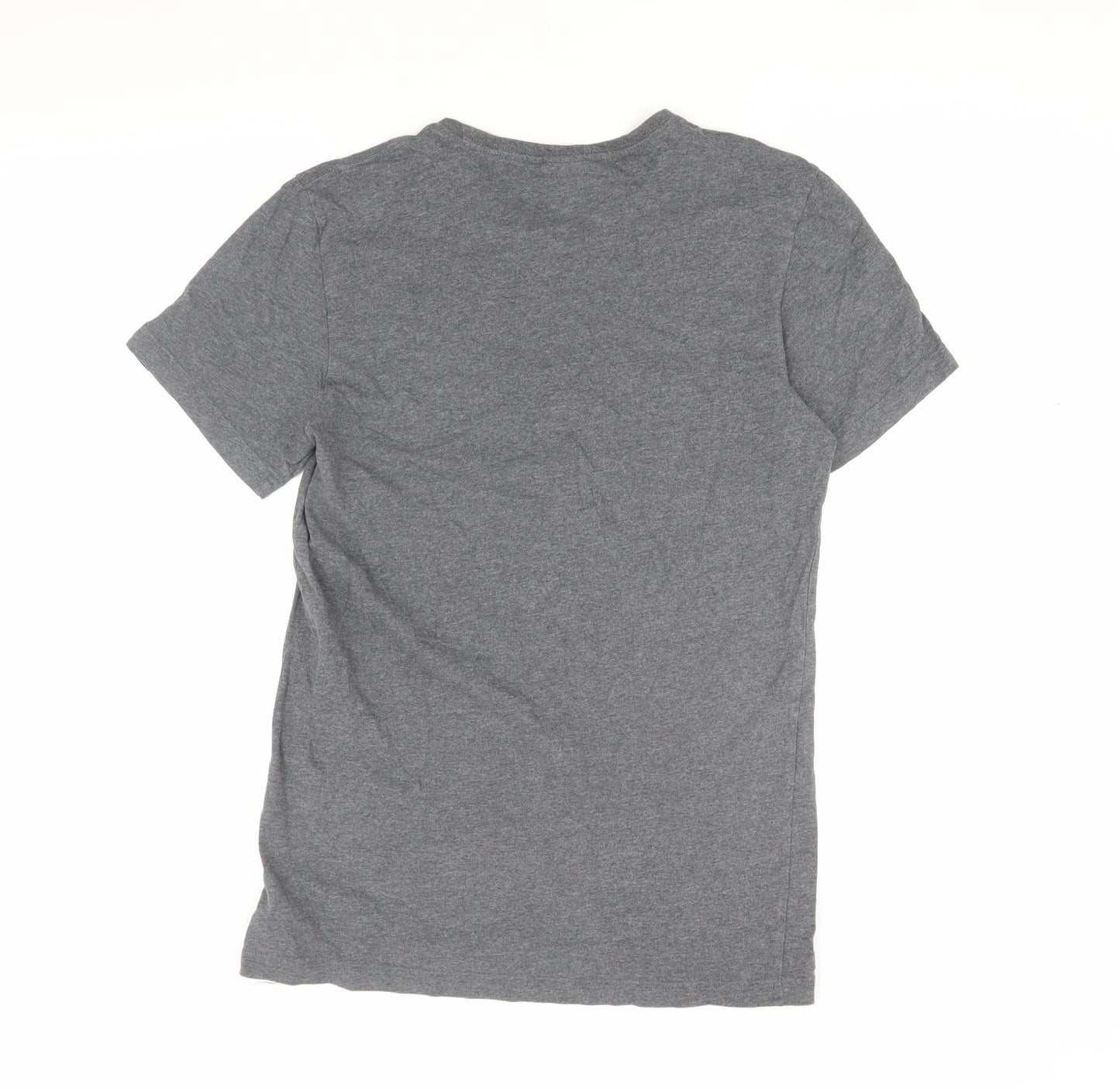 Adidas Men's Grey T-Shirt, Small, Graphic Logo, Cotton