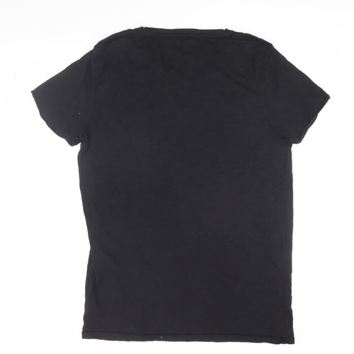 Vailent Men's Medium Black Cotton Crew Neck T-Shirt