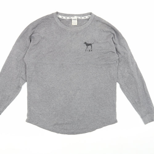 Victoria's Secret PINK Grey Logo Sweatshirt M Women's Casual