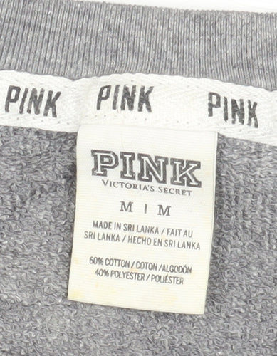 Victoria's Secret PINK Grey Logo Sweatshirt M Women's Casual