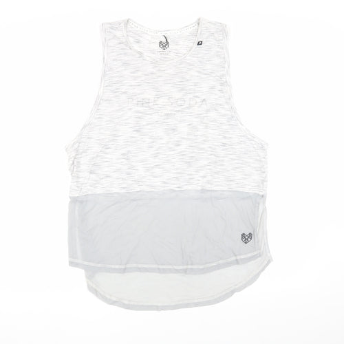 Pink Soda Women's White Tank Top Size 14