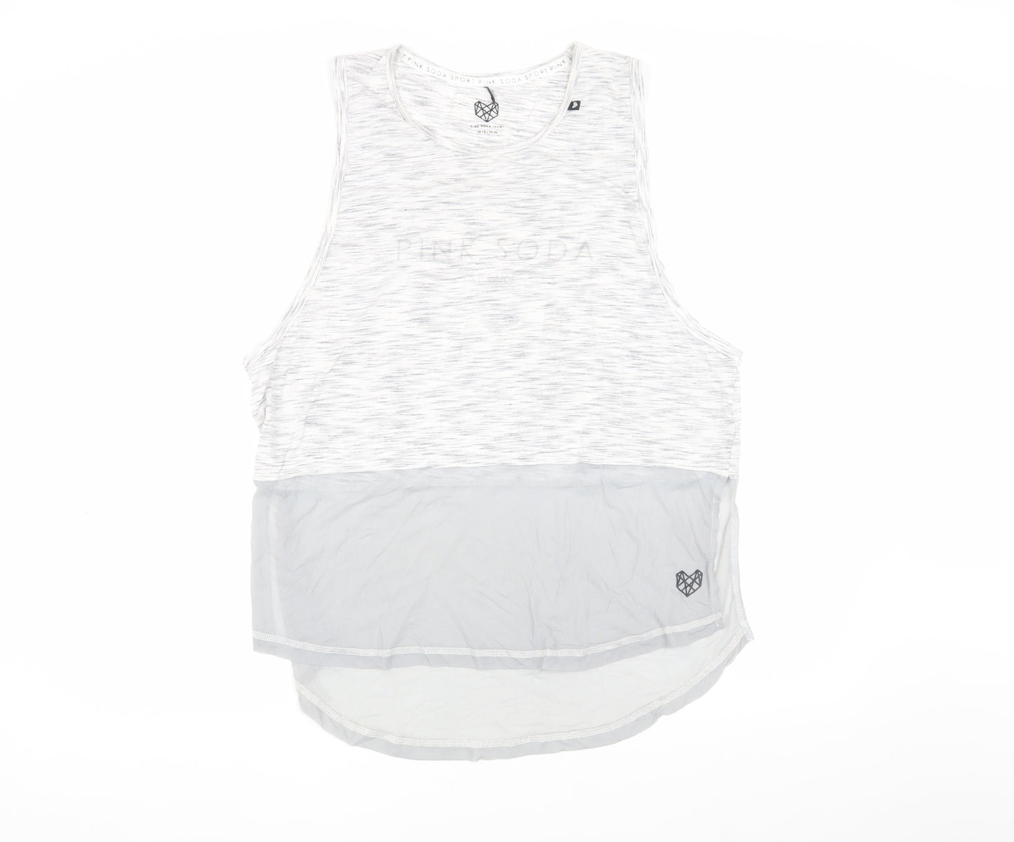 Pink Soda Women's White Tank Top Size 14