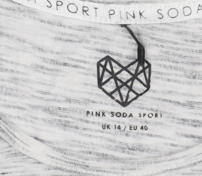 Pink Soda Women's White Tank Top Size 14