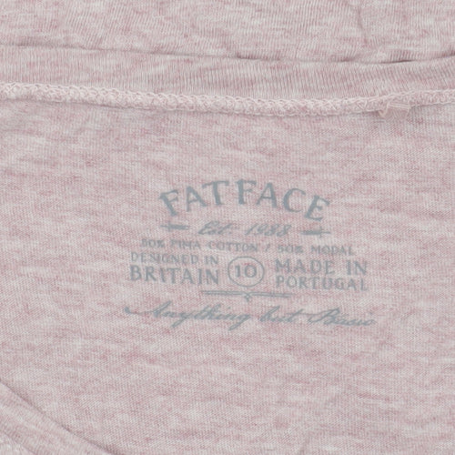 FatFace Women’s Pink 3/4 Sleeve Basic T-Shirt, Size 10