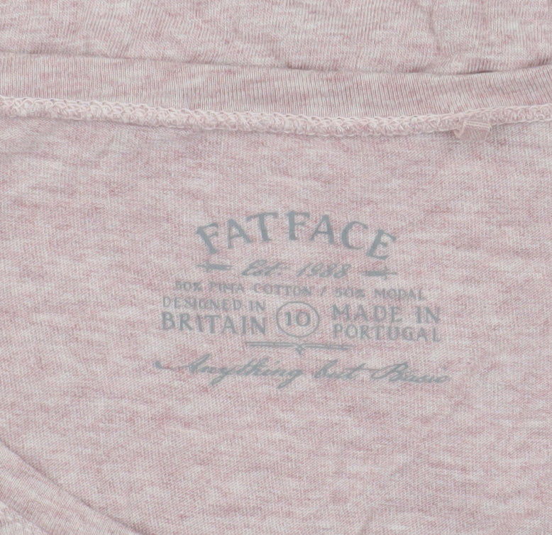 FatFace Women’s Pink 3/4 Sleeve Basic T-Shirt, Size 10
