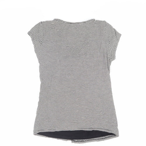 Planet Women's Striped V-Neck T-Shirt, Medium, Multicoloured