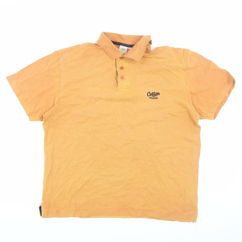 Cotton Traders Men's Orange Polo Shirt S