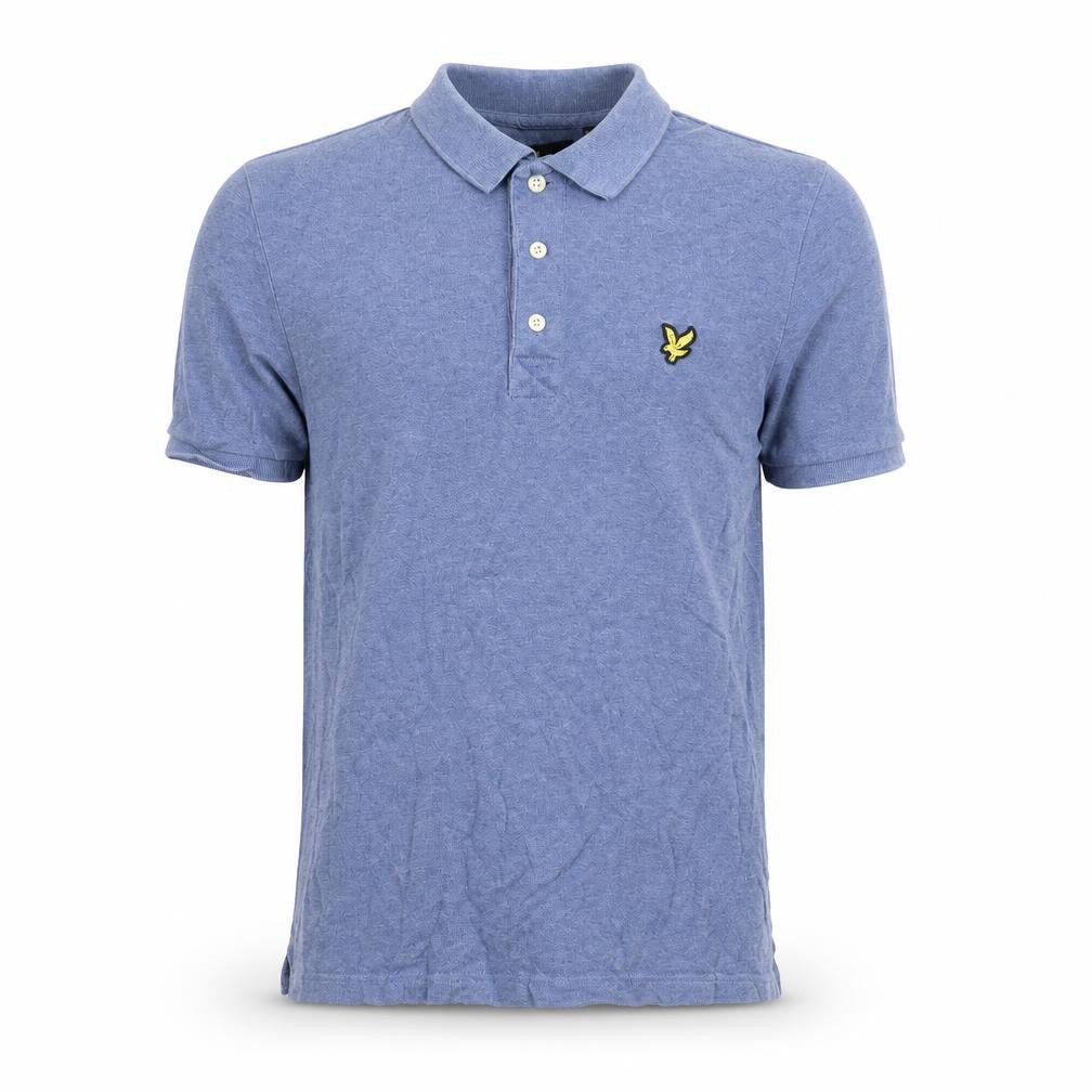 Lyle & Scott Men's Blue Polo, Size M, Casual Short Sleeve