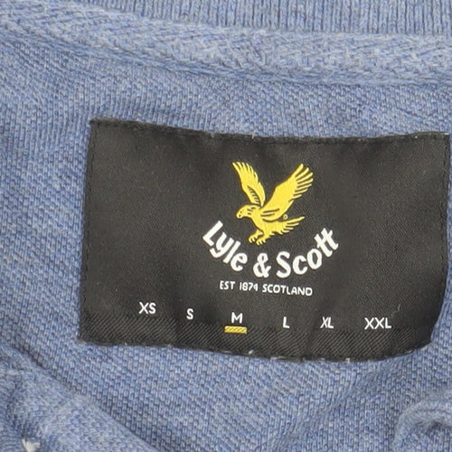 Lyle & Scott Men's Blue Polo, Size M, Casual Short Sleeve