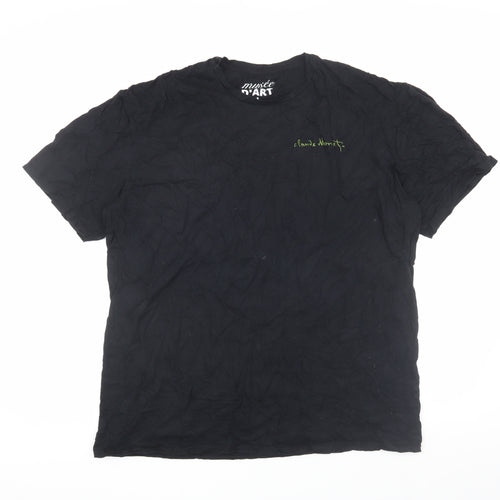 musée D'ART Men's Black L Graphic T-Shirt, 100% Cotton