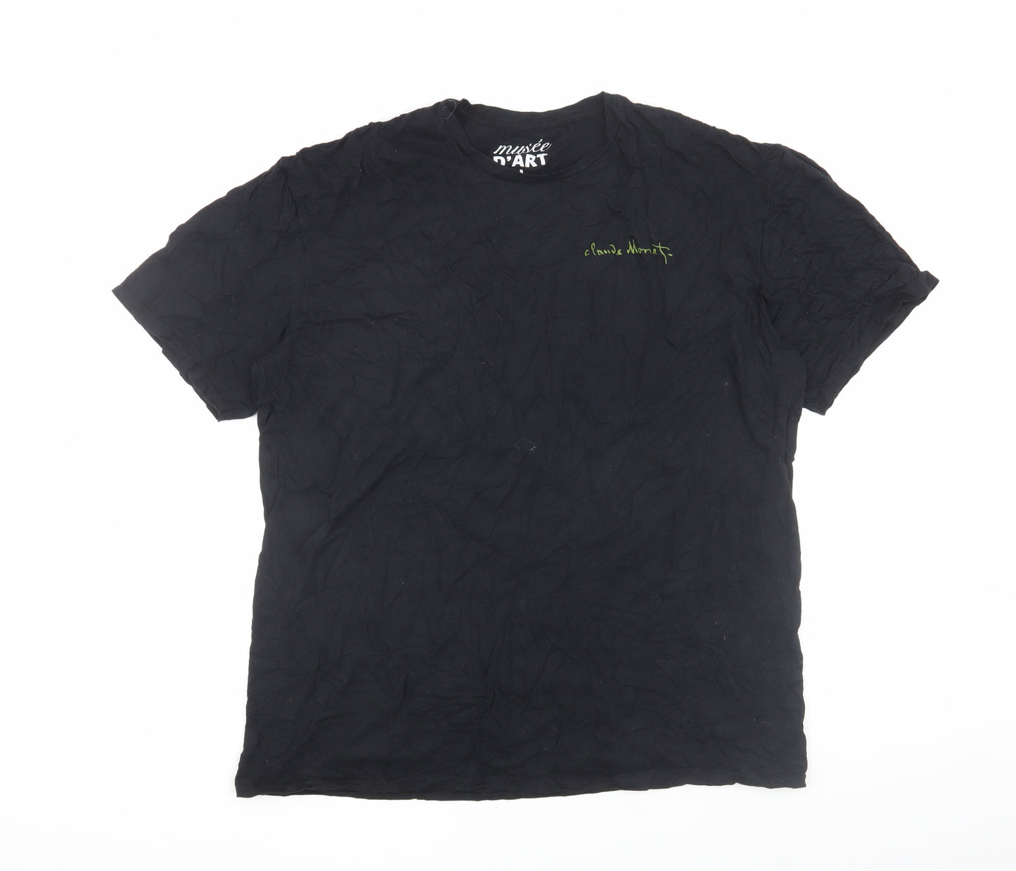 musée D'ART Men's Black L Graphic T-Shirt, 100% Cotton