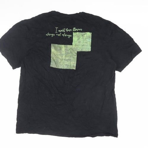 musée D'ART Men's Black L Graphic T-Shirt, 100% Cotton