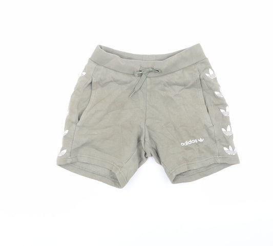 Adidas Boys Grey Athletic Shorts 5-6 Years