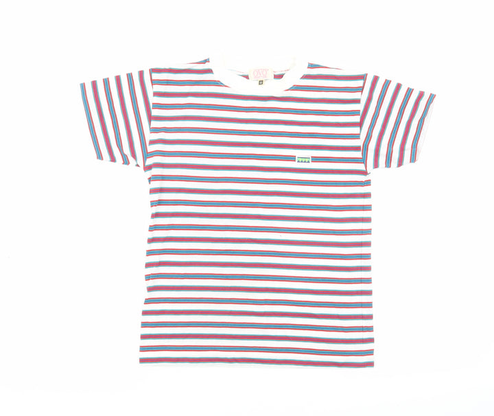 OVO Multicoloured Striped Boys T-Shirt Size 14 Casual Style