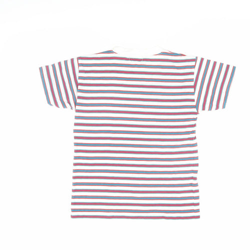 OVO Multicoloured Striped Boys T-Shirt Size 14 Casual Style
