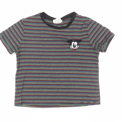Disney Womens Multicoloured Striped T-Shirt Size 8