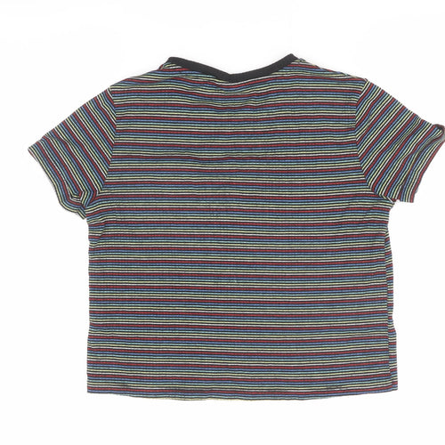 Disney Womens Multicoloured Striped T-Shirt Size 8