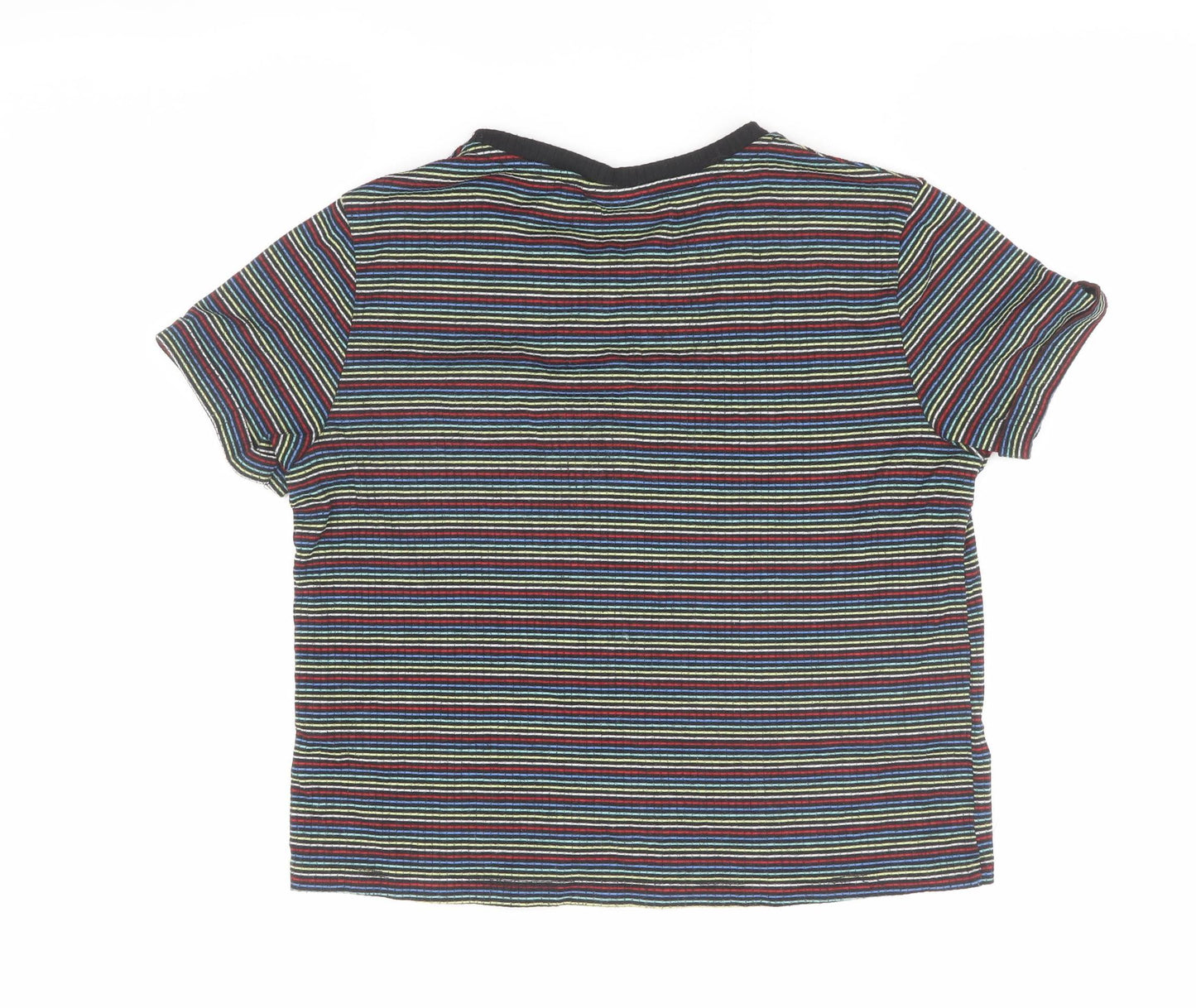 Disney Womens Multicoloured Striped T-Shirt Size 8