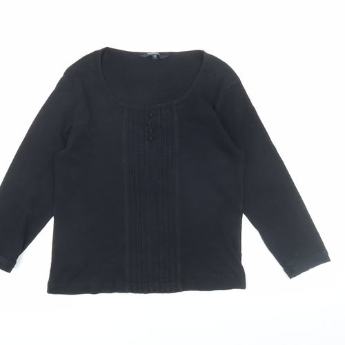 Maine New England Women's Black Long Sleeve Top Size 12