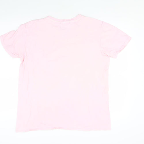 Missguided Women's Pink Cartoon T-Shirt M