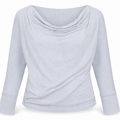 Lily and Me Women's Blue Cowl Neck Dolman Blouse 10