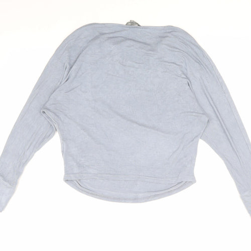 Lily and Me Women's Blue Cowl Neck Dolman Blouse 10