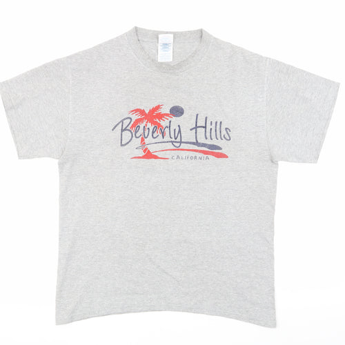 Delta Pro Weight Men's Grey Graphic T-Shirt Size M