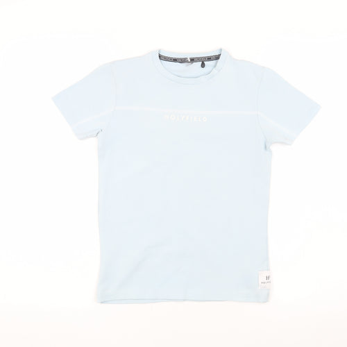 Holyfield Girls Blue XS Basic T-Shirt with Logo