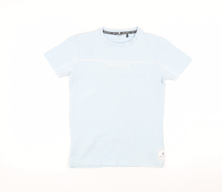 Holyfield Girls Blue XS Basic T-Shirt with Logo