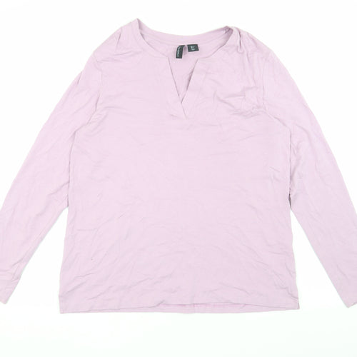 Cynthia Rowley Women's Purple Long Sleeve T-Shirt L