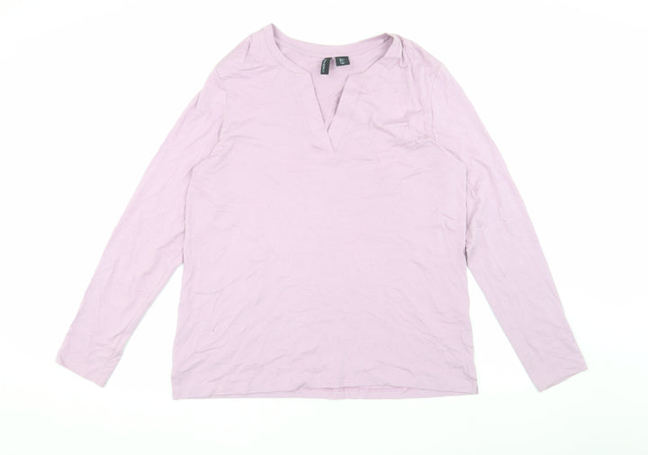 Cynthia Rowley Women's Purple Long Sleeve T-Shirt L