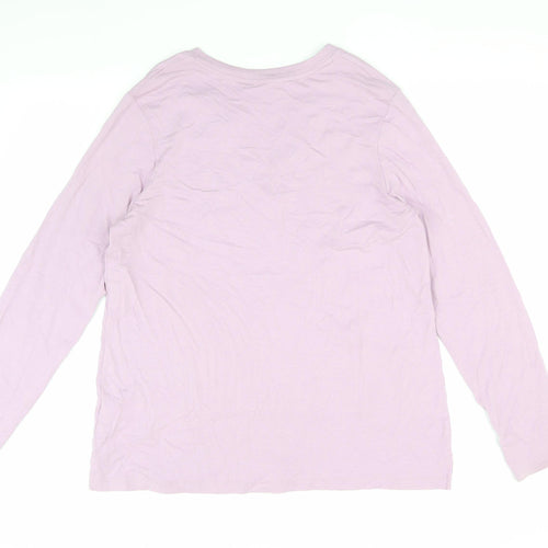 Cynthia Rowley Women's Purple Long Sleeve T-Shirt L