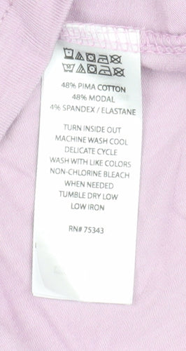 Cynthia Rowley Women's Purple Long Sleeve T-Shirt L