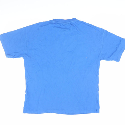 Disney Blue Unisex T-Shirt XS Cartoon Crew Neck