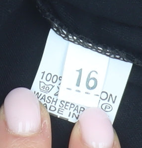 By Apparel Noir Women's Black Tank Top, Size 16