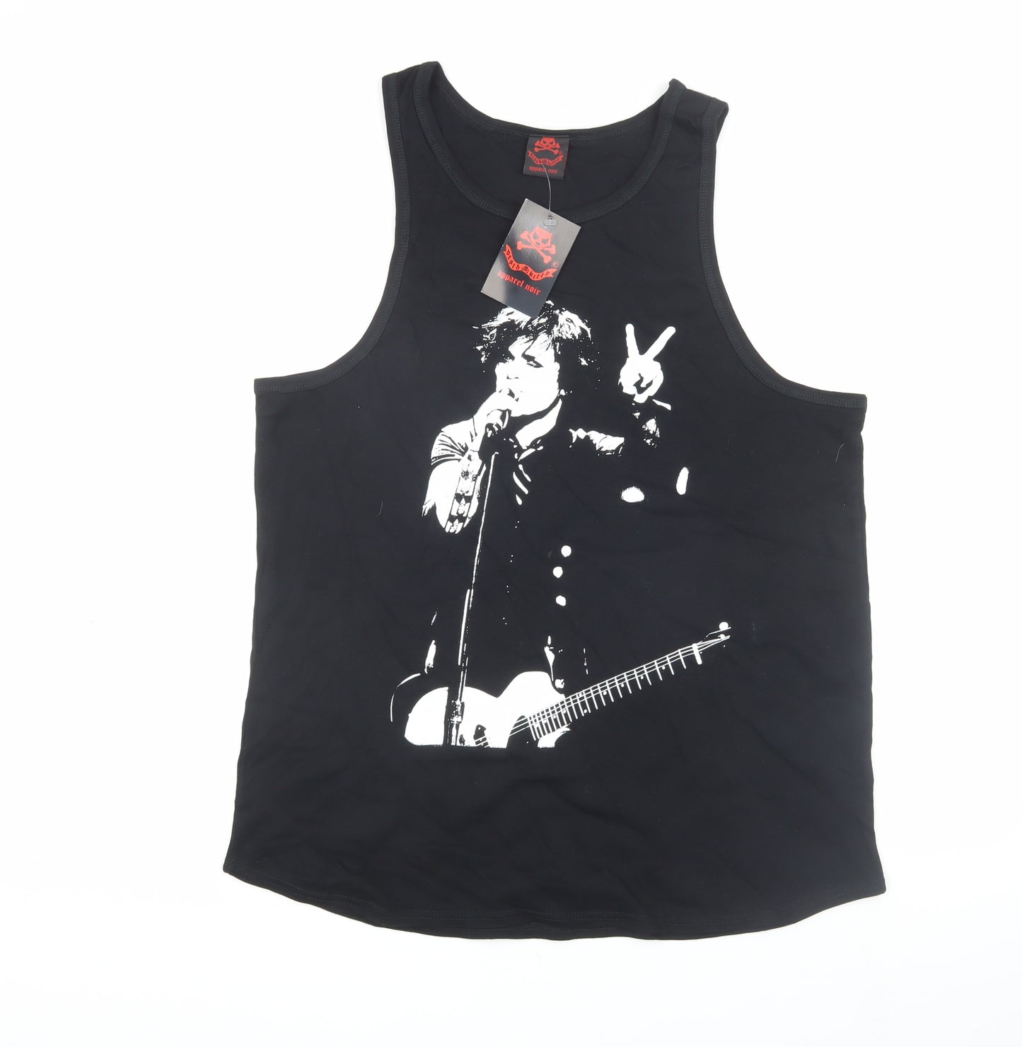 Death Kitty Black Music Graphic Women'sTank Top Size 16