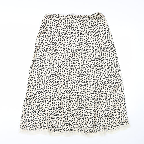 Marks and Spencer Women's Black Polka Dot Midi Skirt