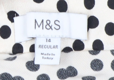 Marks and Spencer Women's Black Polka Dot Midi Skirt
