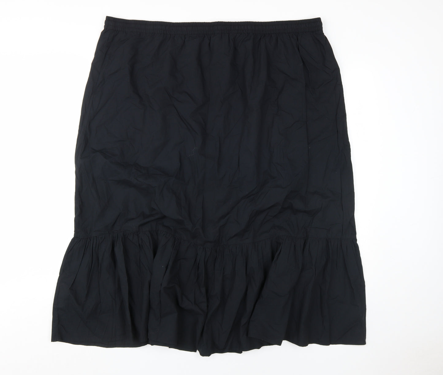 Marks and Spencer Womens Black Midi Peasant Skirt Size 24