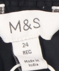 Marks and Spencer Womens Black Midi Peasant Skirt Size 24