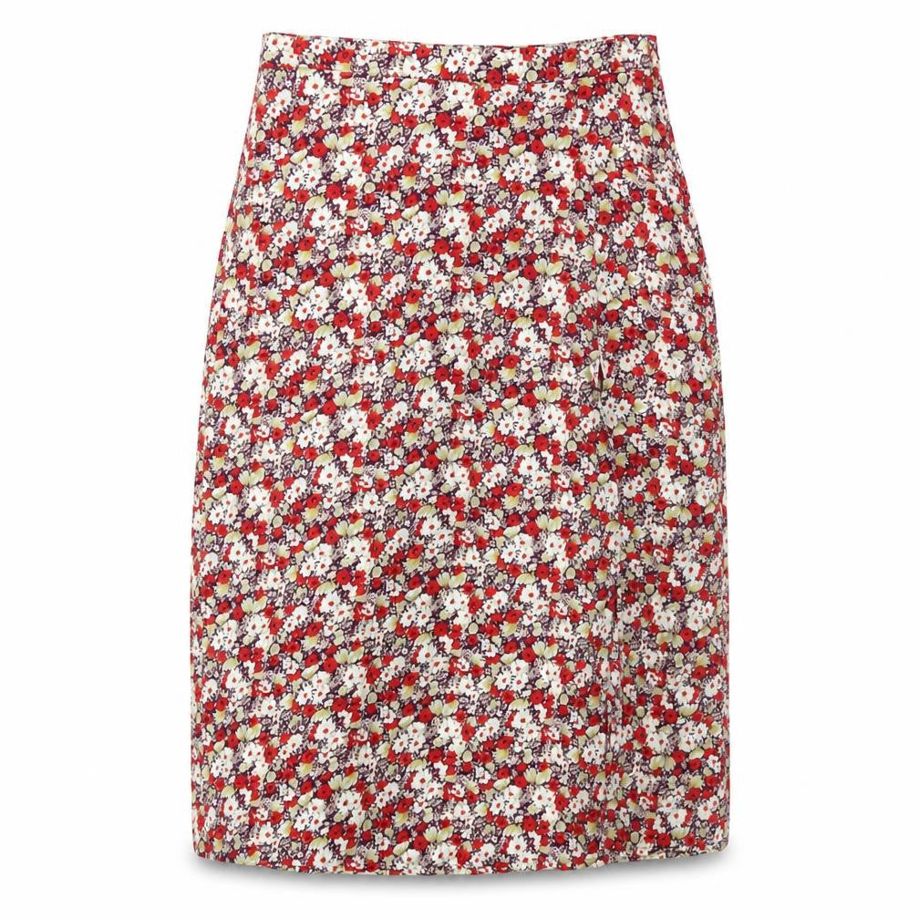 Front view of Motel Rocks Women's Multicoloured M Floral A-Line Skirt